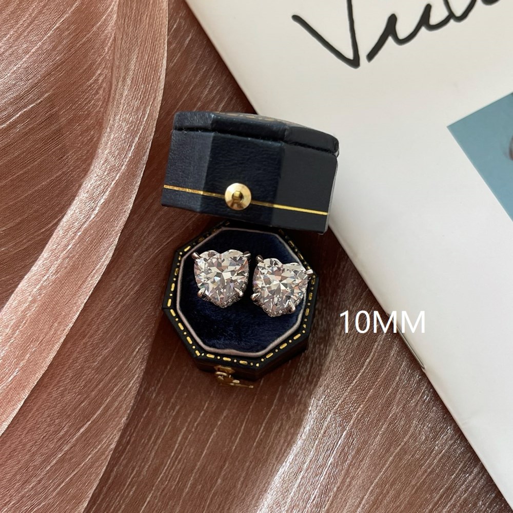 Aretes Corazones Amor Radiante 10mm