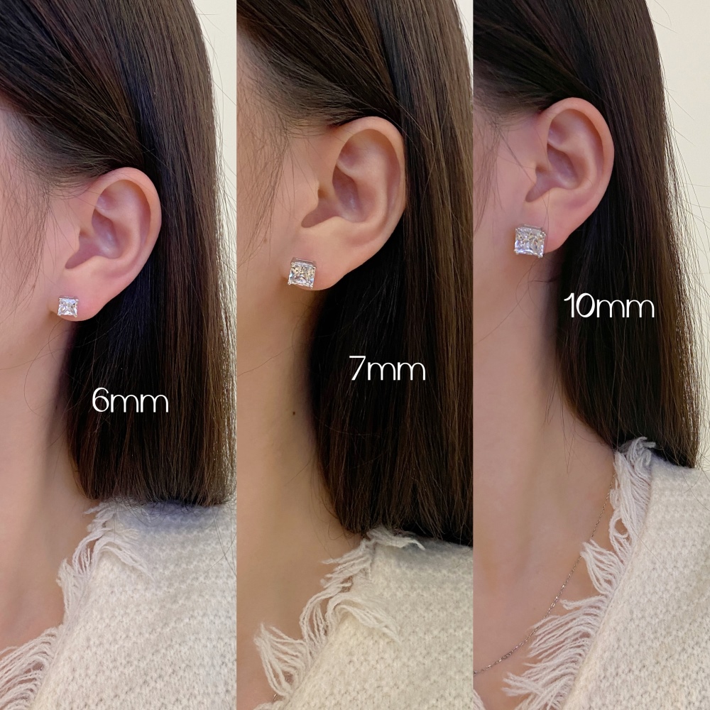 ARETES CIRCONIA 5A CUADRADA