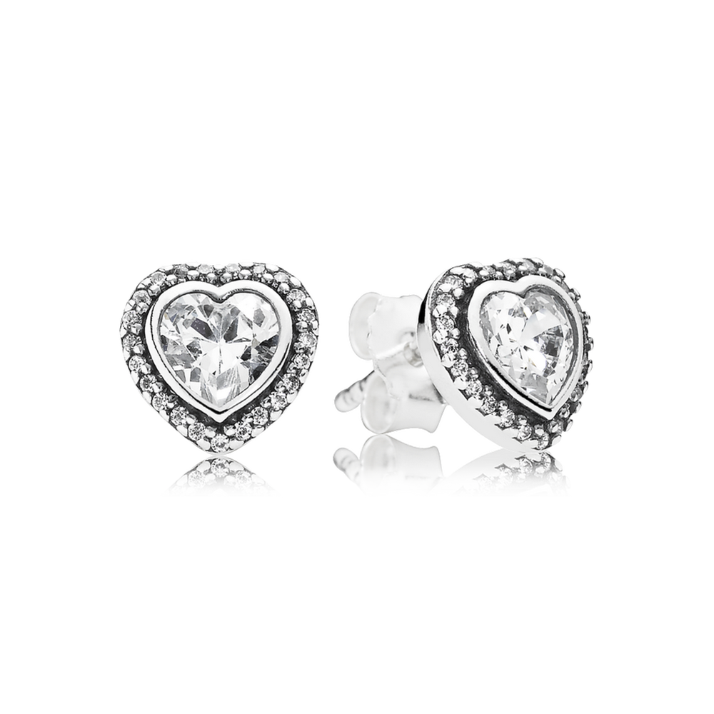 ARETES CORAZONES BRILLANTES