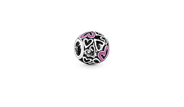 CHARM OPENWORK BOCETO DE CORAZON ROSA