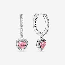ARETES ARO CORAZÓN ROSADO