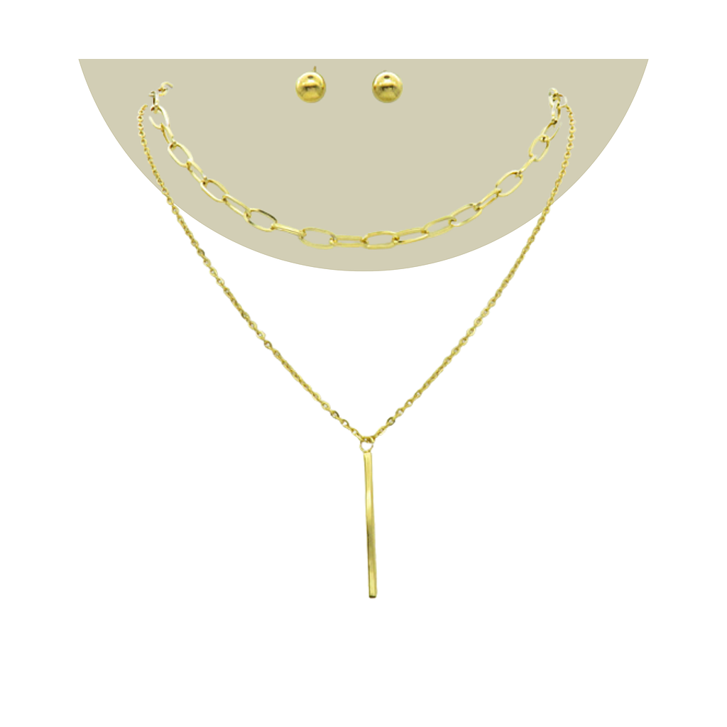 Collar Doble Cadena Gold