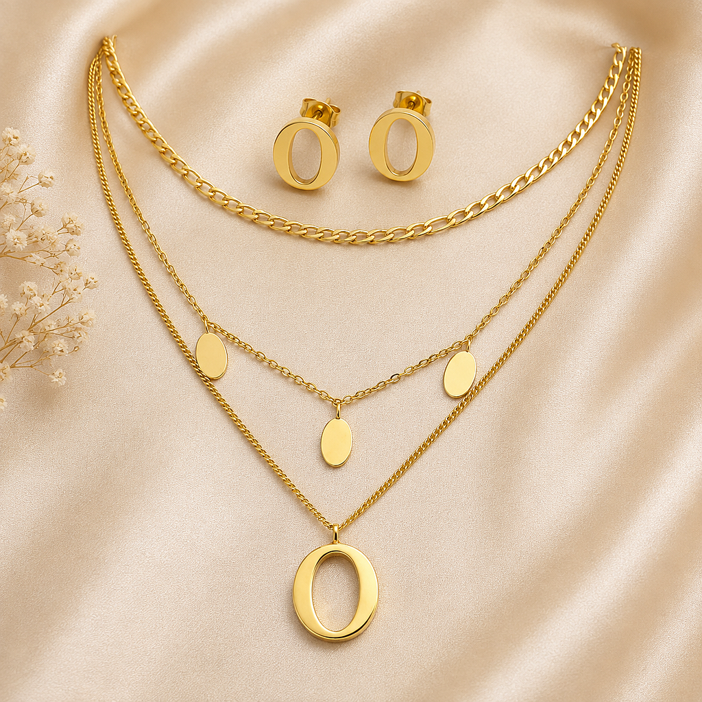 Collar Multicadenas O con Aretes
