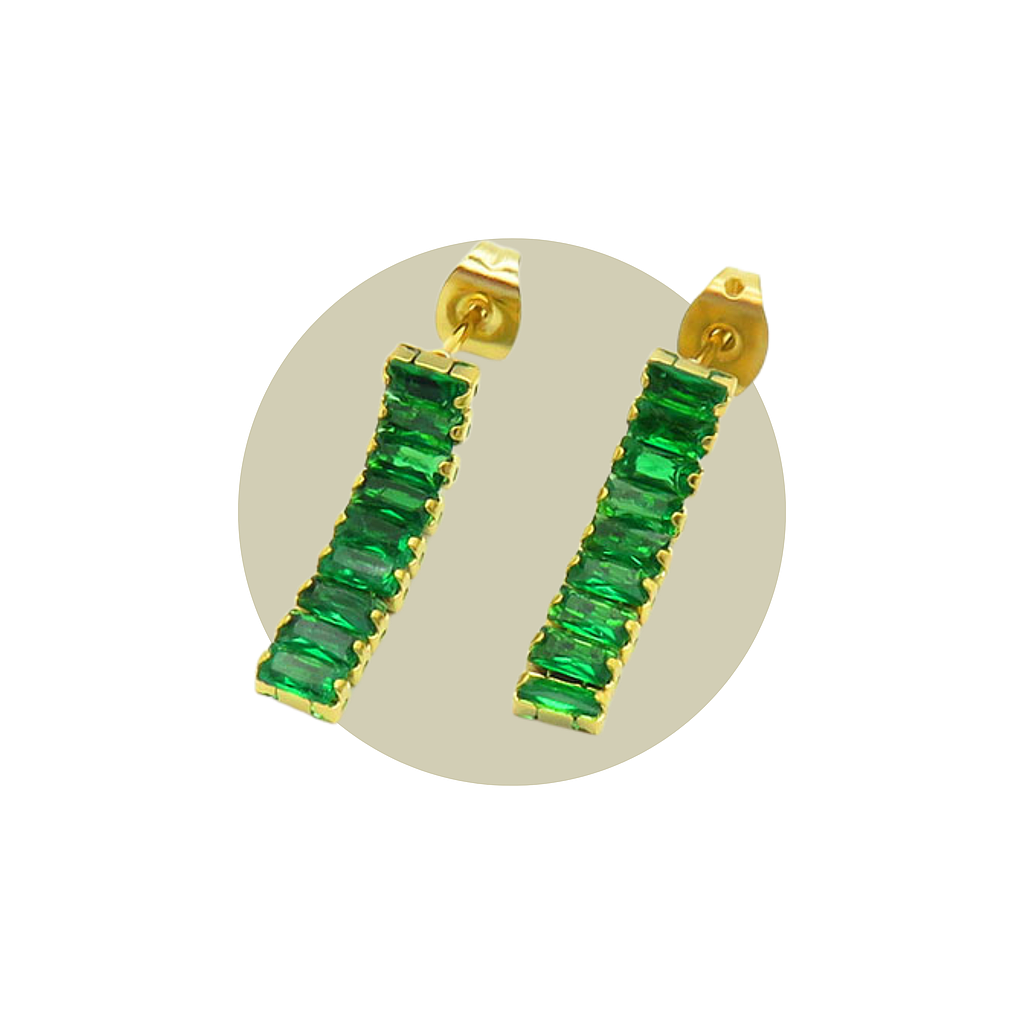 Aretes Glamour Verdes