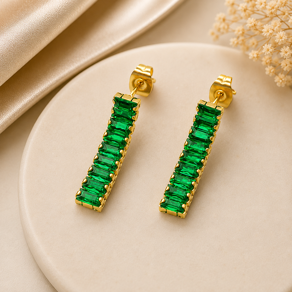 Aretes Glamour Verdes