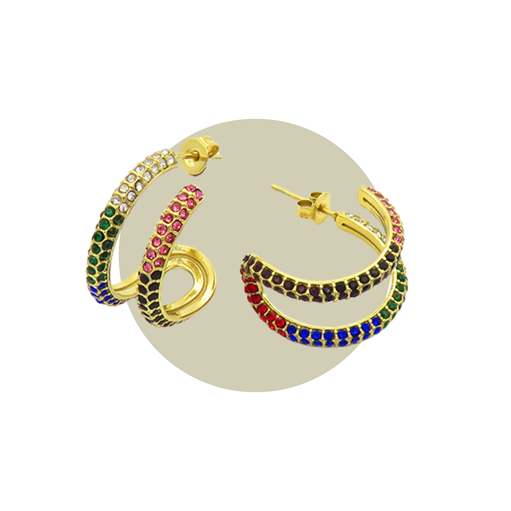 Aros Destellos Multicolor