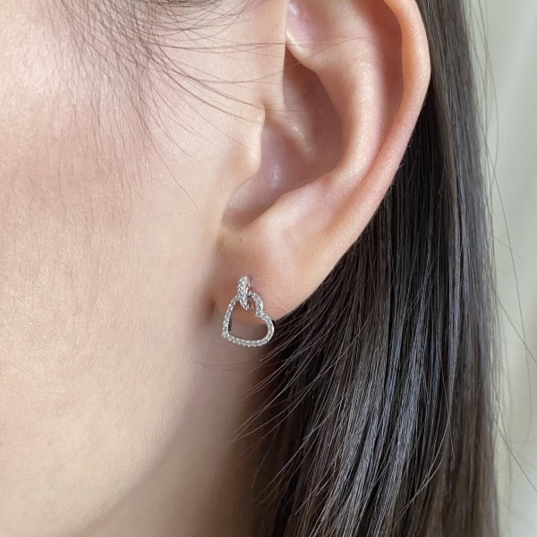 Aretes Corazón Colgante