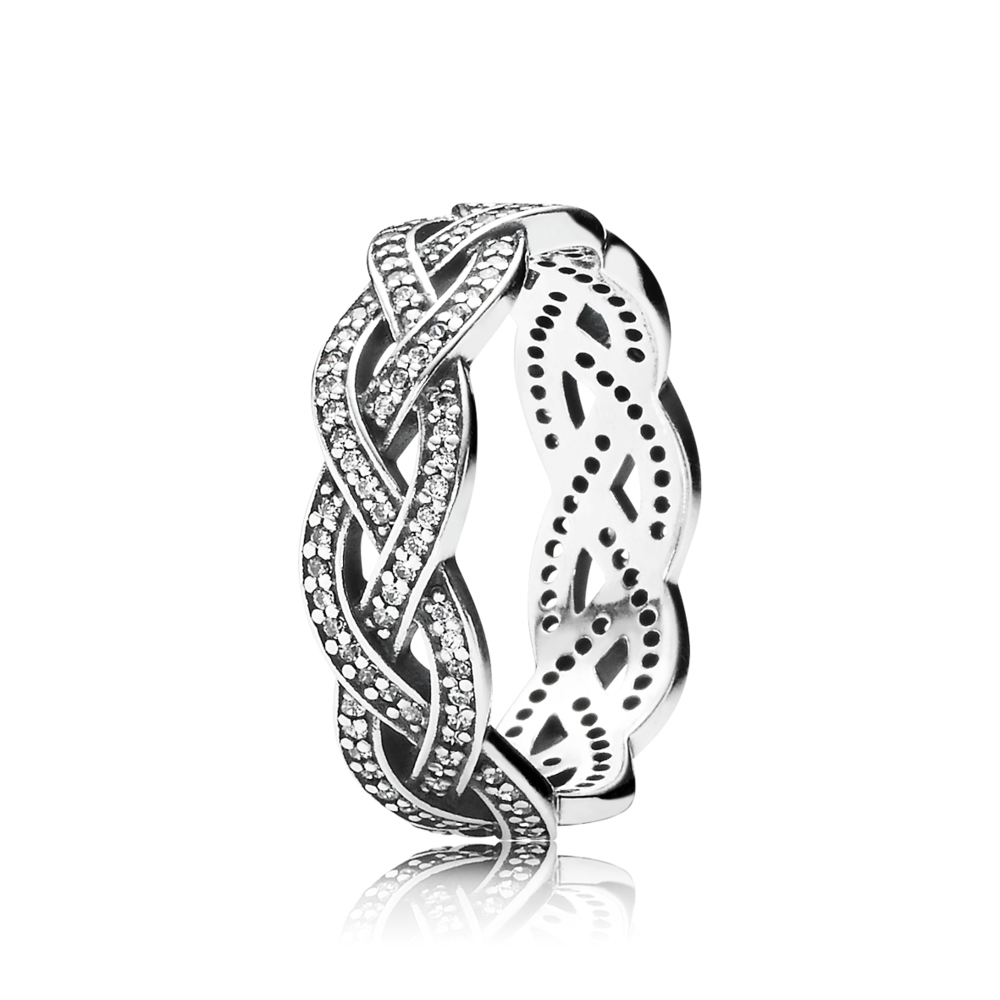 ANILLO TRENZADO BRILLANTE