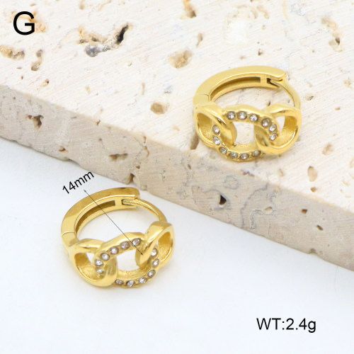 ARETES DORADOS  CON DIAMANTES CHIQUITOS