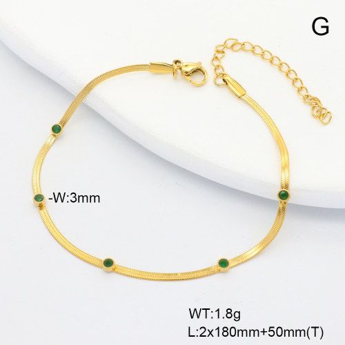 BRAZALETE LIZO CON PIEDRAS VERDES