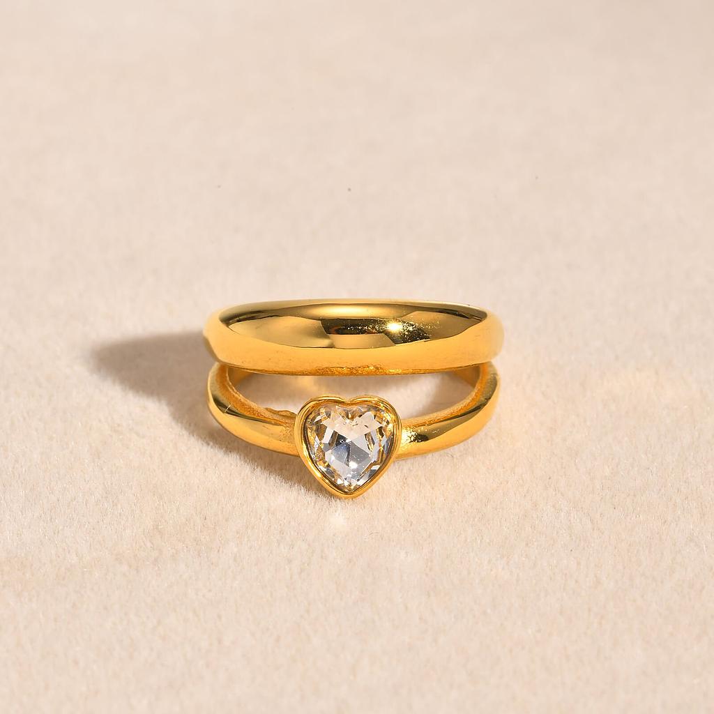 ANILLO DOBLE CON CORAZÓN