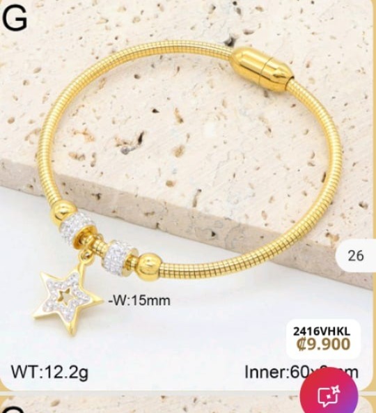 PULSERA COLGANTE DE ESTRELLA